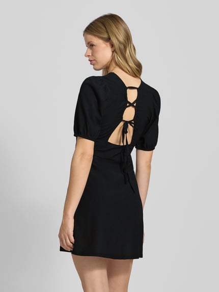 ONLY Licht uitlopende mini-jurk met rugdecolleté, model 'SURI' Zwart - 5