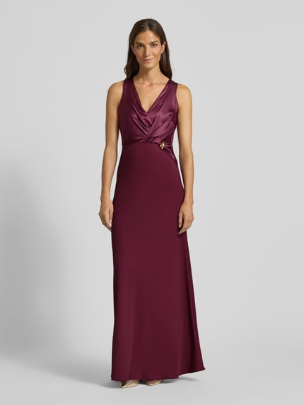 Rinascimento Abendkleid in Wickel-Optik Bordeaux 4