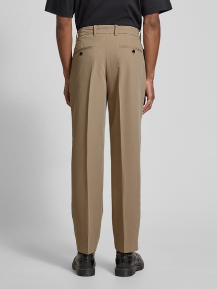 JACK & JONES Premium Loose fit stoffen broek met plooi aan de taille model 'KARL' Beige - 5