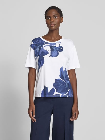 monari T-shirt met ronde hals Offwhite - 4