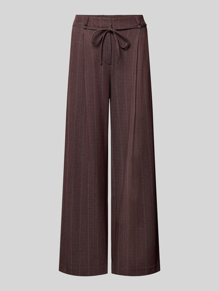 Hose aus Viskose-Mix mit Bindegürtel Modell 'KATE PINELLE' Shop The Look MANNEQUINE