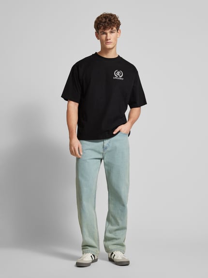 Low Lights Studios T-Shirt mit Label-Stitching Black 1