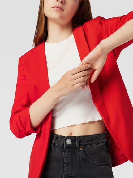 PIECES Regular Fit Longblazer mit Viskose-Anteil Modell 'BOSELLA' Hellrot 3