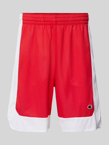 Champion Loose Fit Shorts mit Logo-Badge Hellrot 2