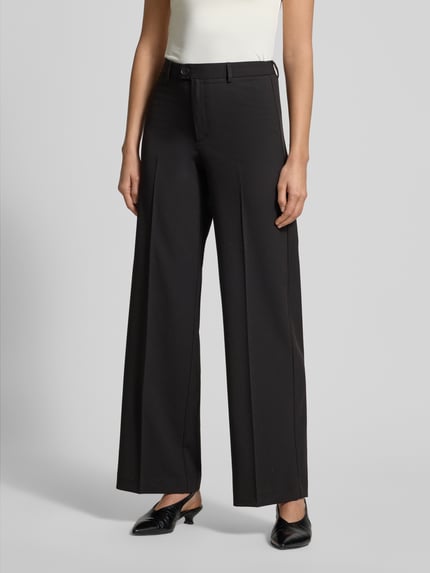 VERO MODA Straight Fit Bundfaltenhose mit Viskose-Anteil Modell 'TEXAS' Black 4