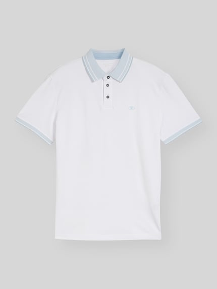 Tom Tailor Koszulka polo z czystej bawełny o kroju regular fit Biały 2