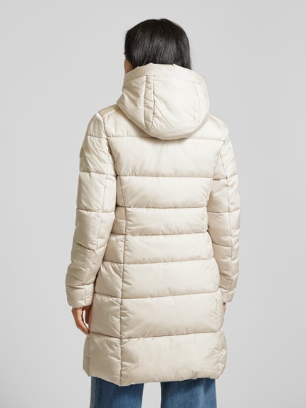 Save The Duck Gewatteerde lange jas met capuchon, model 'TAYLOR' Beige - 5