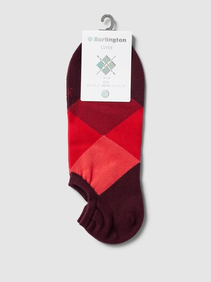 Burlington Sneakersocken mit Karomuster Modell 'Clyde' Rot 3