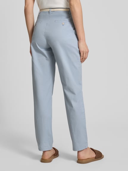 Christian Berg Woman Casual fit chino met riem Lichtblauw - 5
