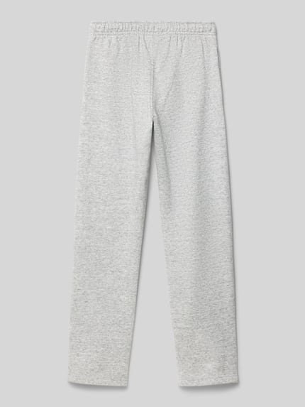 Champion Straight Leg Sweatpants mit Label-Stitching Mittelgrau Melange 3