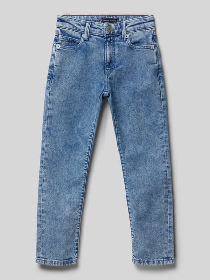 Tommy Hilfiger Kids Straight fit jeans in 5-pocketmodel Blauw - 1