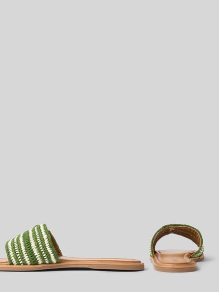INUOVO Slides in Flecht-Optik Grass 2