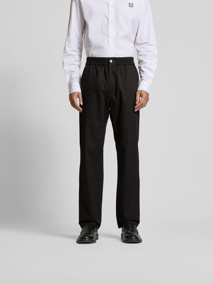 MAISON KITSUNÉ Stoffhose mit elastischem Bund Black 4