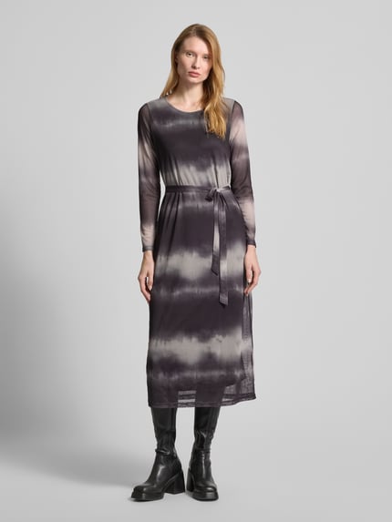 VILA Midikleid mit Bindegürtel Modell 'VOLETTIS MAI' Black 4