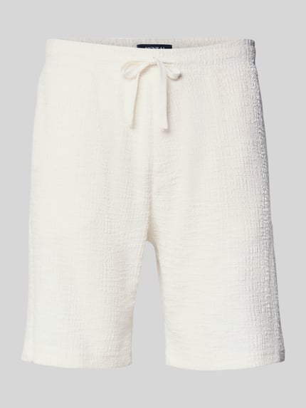 Produktfoto, Shorts mit elastischem Bund von MCNEAL, Herren Shorts aus Material-Mix mit Baumwoll-Anteil, Regular-Fit, weißes Strukturmuster