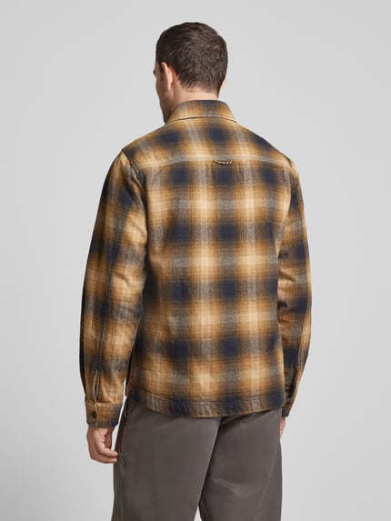 camel active Regular fit overhemdjack met paspelzakken op de borst Camel - 5
