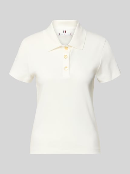 Tommy Hilfiger slim fit poloshirt van puur katoen Ecru - 2