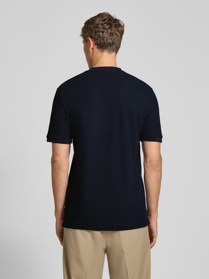 BOSS T-Shirt mit strukturierter Oberfläche Marine 5