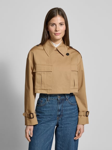 Weekend Max Mara Trencz z wykładanym kołnierzem model ‘VIVETTA’ Beżowy 6