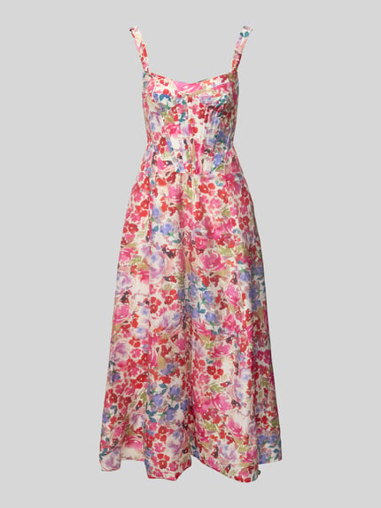 Bardot Abendkleid mit Karree-Ausschnitt Modell 'LILAH' Rose 2