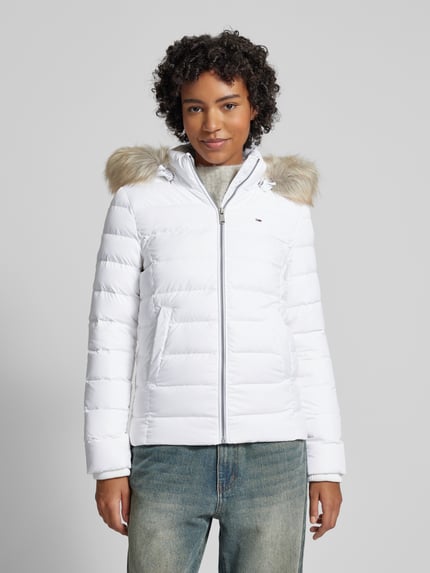 Tommy Jeans Gewatteerd jack met imitatiebont en ritssluiting Wit - 4