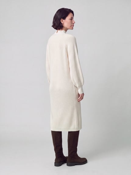 s.Oliver RED LABEL Strickkleid mit Ballonärmeln Offwhite 5