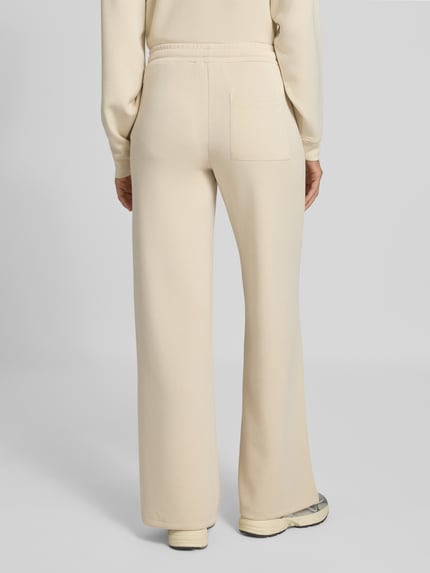 Smith and Soul Wide leg sweatpants met elastische band, model 'SCUBA' Offwhite gemêleerd - 5