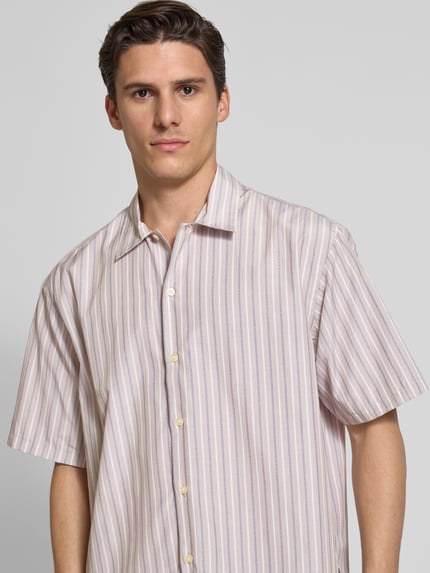 WOODBIRD Relaxed Fit Freizeithemd mit 1/2-Arm Modell 'Wang' Rosa 3
