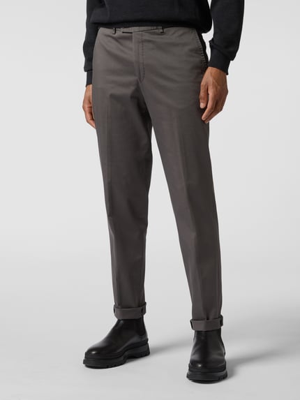 Hiltl Regular Fit Chino mit Stretch-Anteil Modell 'Pilo' Anthrazit 4