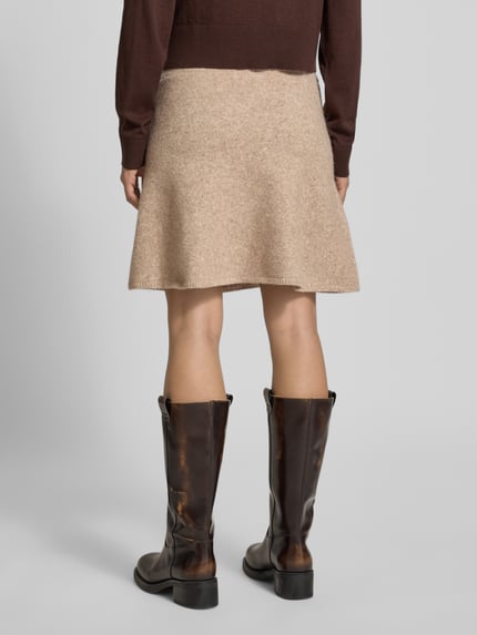 Neo Noir Minirok met wol model 'Gisa' Beige gemêleerd - 5