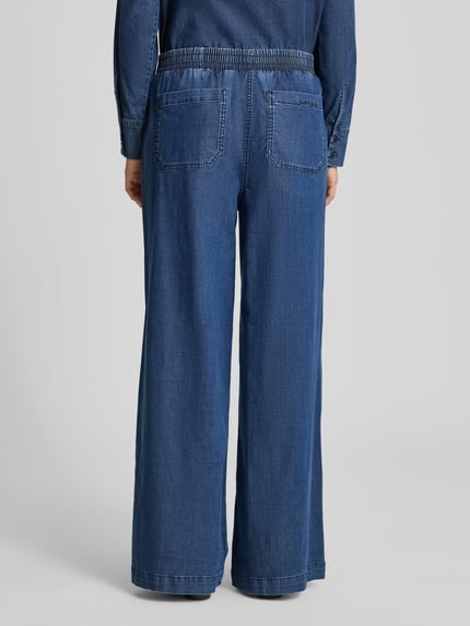 Smith and Soul Wide Leg Stoffhose in Denim-Optik Jeansblau 5
