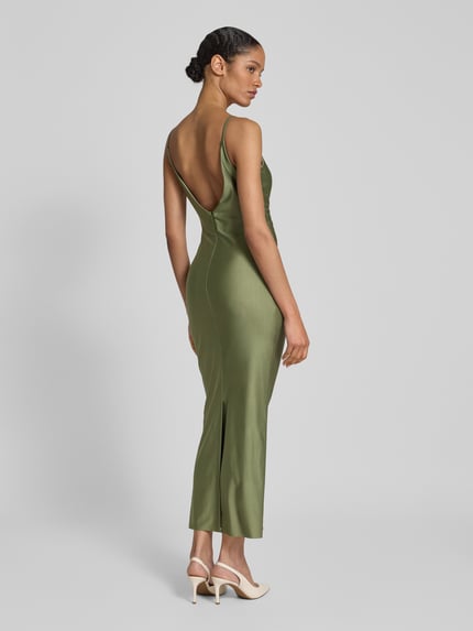 TROYDEN COLLECTION Cocktailkleid mit seitlicher Raffung Oliv 5