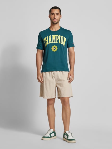Champion T-shirt met labelprint, model 'Bookstore' Groen - 1