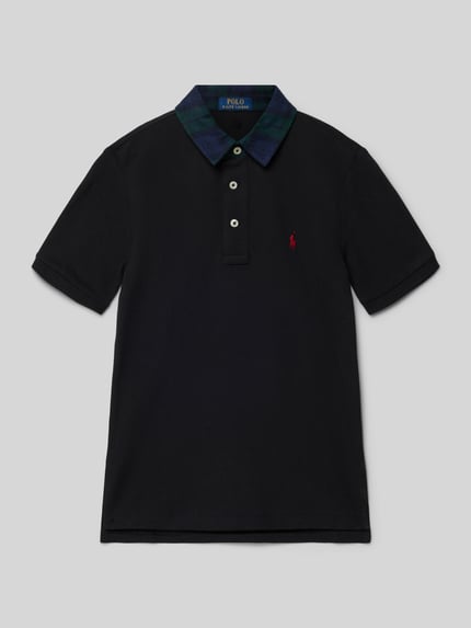 Polo Ralph Lauren Teens Koszulka polo o kroju regular fit z wyhaftowanym logo Czarny 1