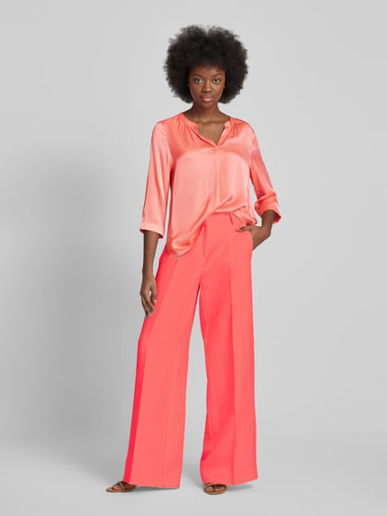 Milano Italy Bluse aus Viskose mit Tunikakragen Rosa 1