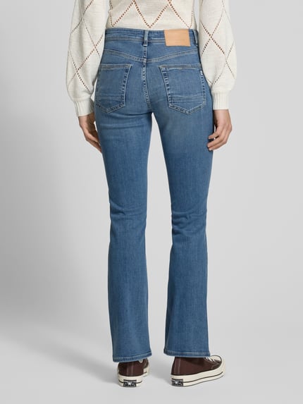 ETIQUETT ESSENTIALS Jeansy z poszerzaną nogawką i 5 kieszeniami model ‘Grace’ Jeansowy niebieski 5