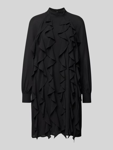 Jake*s Collection Knielanges Kleid mit Volants Black 2