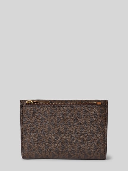 Produktfoto, Portfel z wzorem z logo model 'BRYANT' od MICHAEL Michael Kors, główna przegroda z zapięciem na zatrzask, aplikacja z logo, różne przegródki