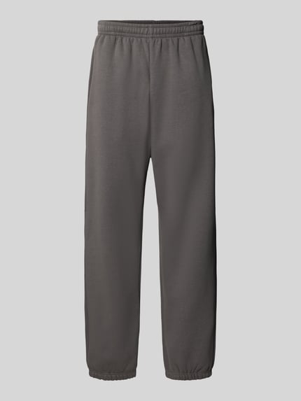 Produktfoto, Straight Fit Sweatpants aus Baumwoll-Mix mit Eingrifftaschen von URBAN CLASSICS, grau, elastische Abschlüsse, schlichte Textur