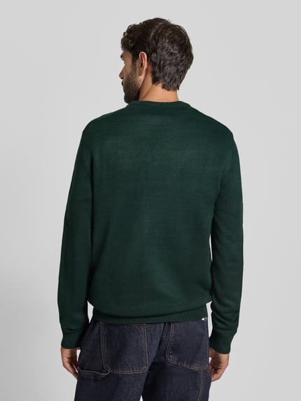 Montego Strickpullover mit gerippten Abschlüssen Dunkelgruen 5