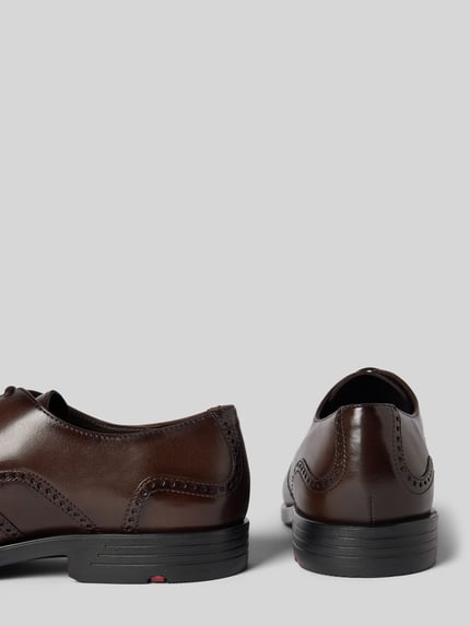LLOYD Derby schoenen van leer, model 'EEZY' Donkerbruin - 2