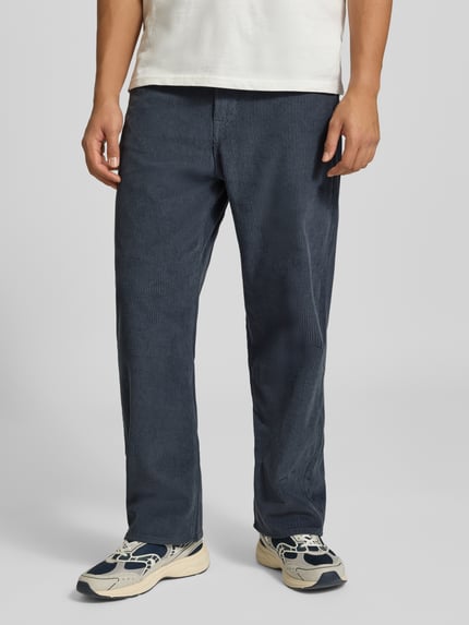 JACK & JONES Straight Leg Cordhose aus reiner Baumwolle Modell 'ALEX' Rauchblau 4