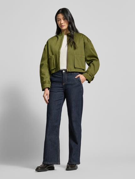 VILA Blouson met opgestikte zakken model 'CATCH' Olijfgroen - 1