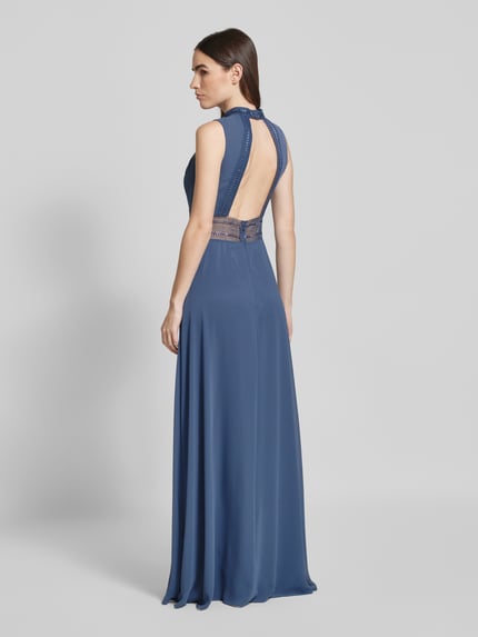 VM by Vera Mont Abendkleid mit Stehkragen Hellblau 5