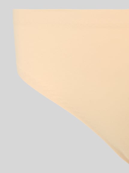 Productfoto, Slip met elastische tailleband van Schiesser, beige kleur, materiaal mix met stretch, aansluitende pasvorm.