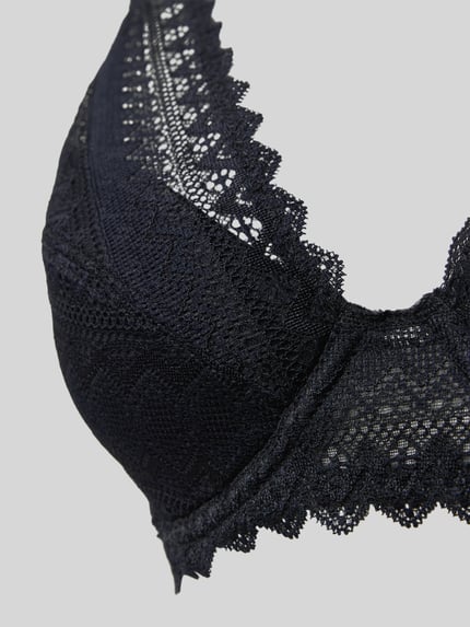 SKINY BH mit Spitzenbesatz Modell 'Initial' Black 2