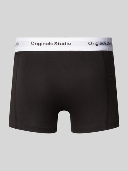JACK & JONES Trunks mit elastischem Label-Bund Modell 'VESTERBRO' im 3er-Pack Black 3