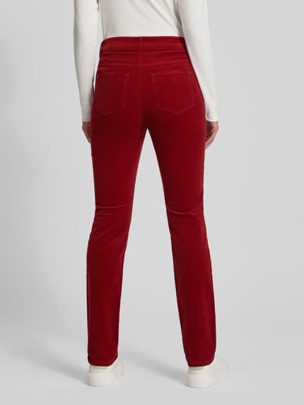 Christian Berg Woman Slim Fit Cordhose im 5-Pocket-Design Dunkelrot 5