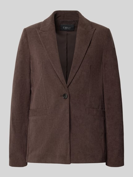 Regular Fit Longblazer mit Cordstruktur Shop The Look MANNEQUINE