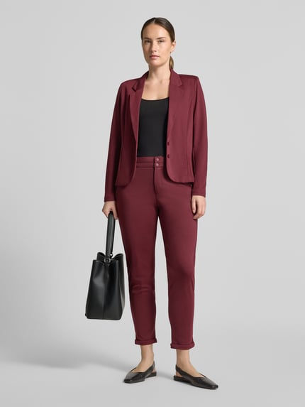 FREE/QUENT Slim Fit Blazer mit Viskose-Anteil Modell 'NANNI' Bordeaux 1